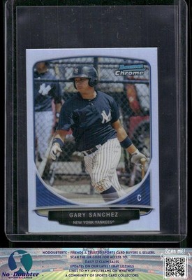 2013 Bowman CC-NYY1 Gary Sanchez Chrome Cream Crop Mini Refractors Yankees 2.1E
