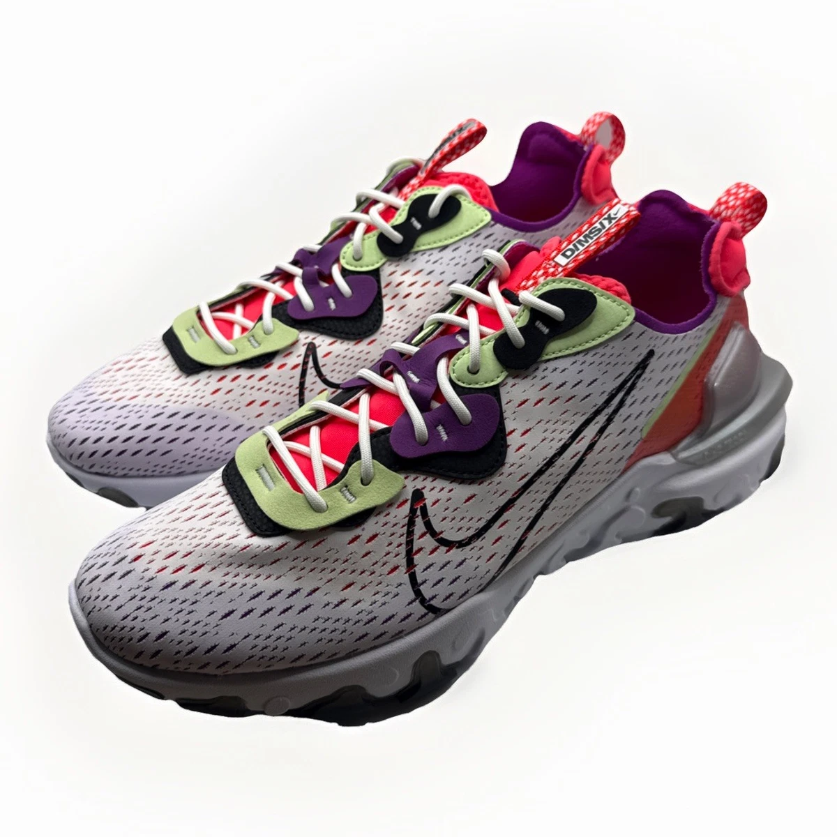 Nike Mens React Vision \'Barely Volt Pink\' Sneakers Nike React Vision Black/Royal Pulse/Beyond Pink/Barely Volt  main image 4