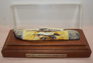 1976 CASE XX STAINLESS 5165 FAT STAG "THE AMERICAN SPIRIT" LTD. ED. POCKET KNIFE