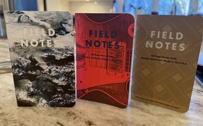 Field Notes Lot of 3 Memo Books Field Museum A Charming Beer Jason Isbell NEW