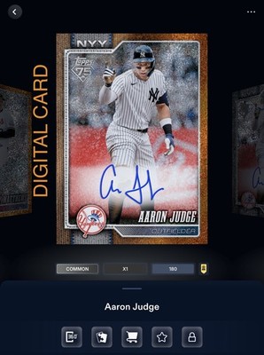 DIGITAL Topps Bunt Aaron Judge Wheel Exclusive Orange Sandglitter Award Sig