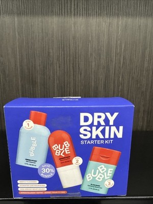 Bubble Skincare 3-Step Hydrating Routine Bundle, for Normal to Dry Skin, Unisex