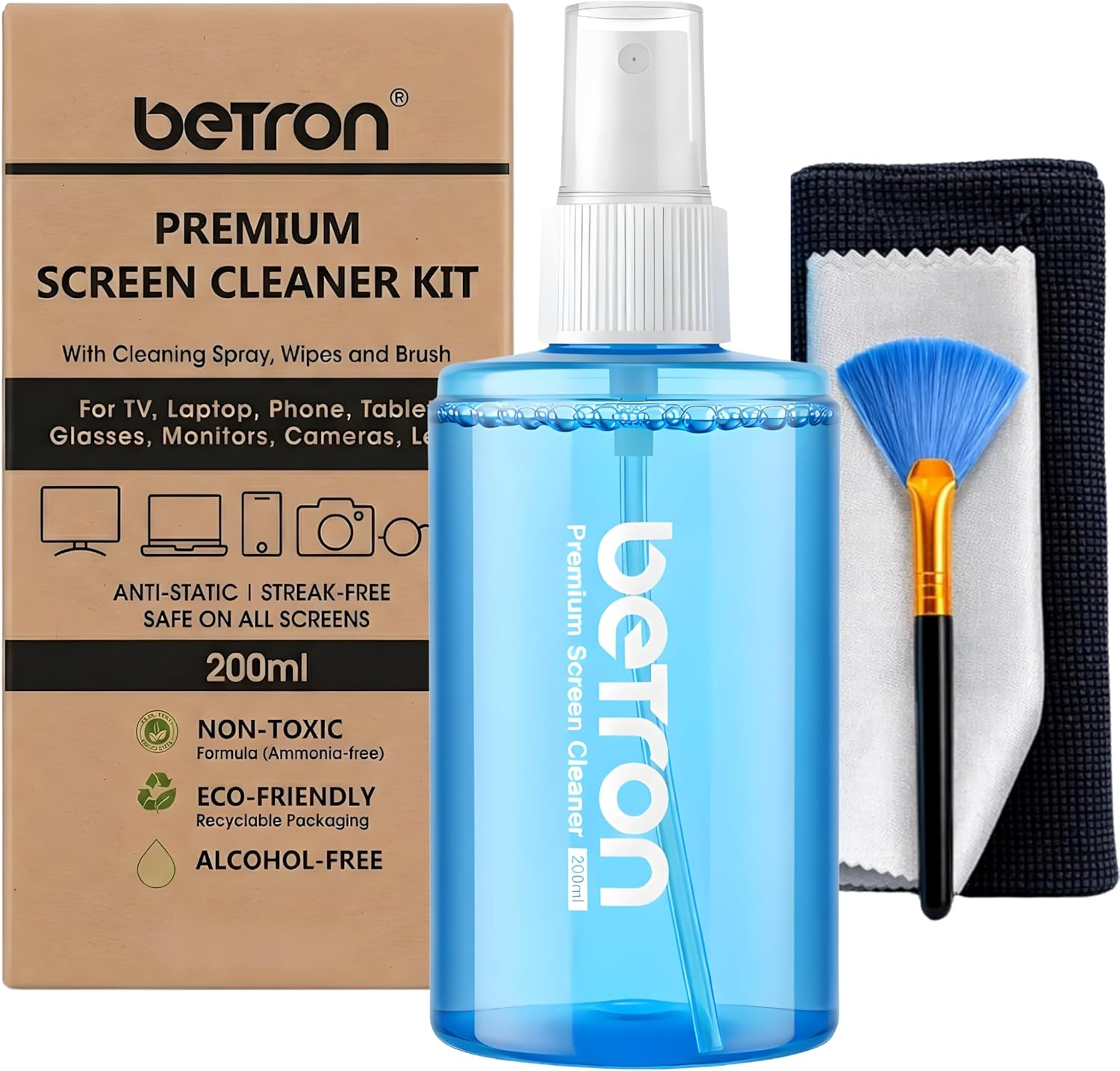 Screen Cleaner Spray for LCD LED OLED TV, Smartphone, Ipad, Laptop, Touchscreen,