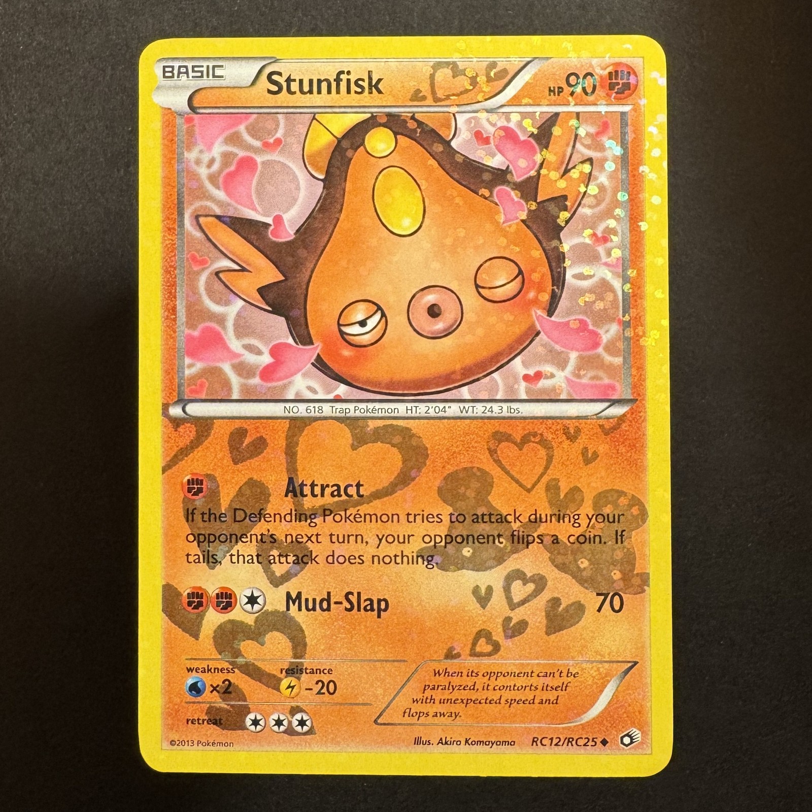 Stunfisk - RC12/RC25 - Legendary Treasures - Pokemon - Reverse Holo - Damaged