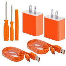 JAINTA 2 Pack Charger Charging Cable Compatible for Ring 3.3 feet, Orange