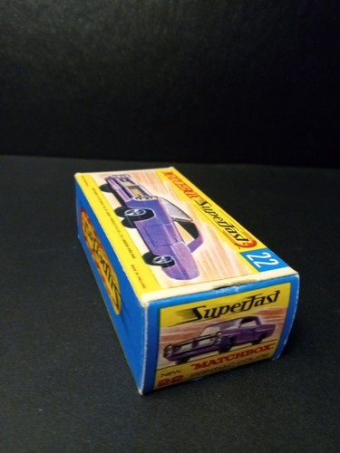 Matchbox Superfast #22 viola scuro Pontiac GP 1970 VN/MINT scatola originale solida G - Foto 14 di 17