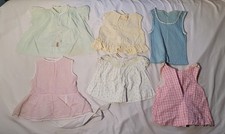 Vintage Lot of 6 Baby Toddler Girl Clothes - Vtg Dress Blouse Tank Top