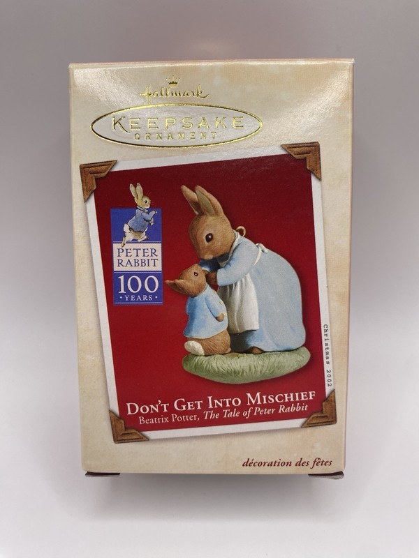 Hallmark Keepsake 2002 Peter Rabbit Don’t Get Into Mischief Beatrix Potter-READ