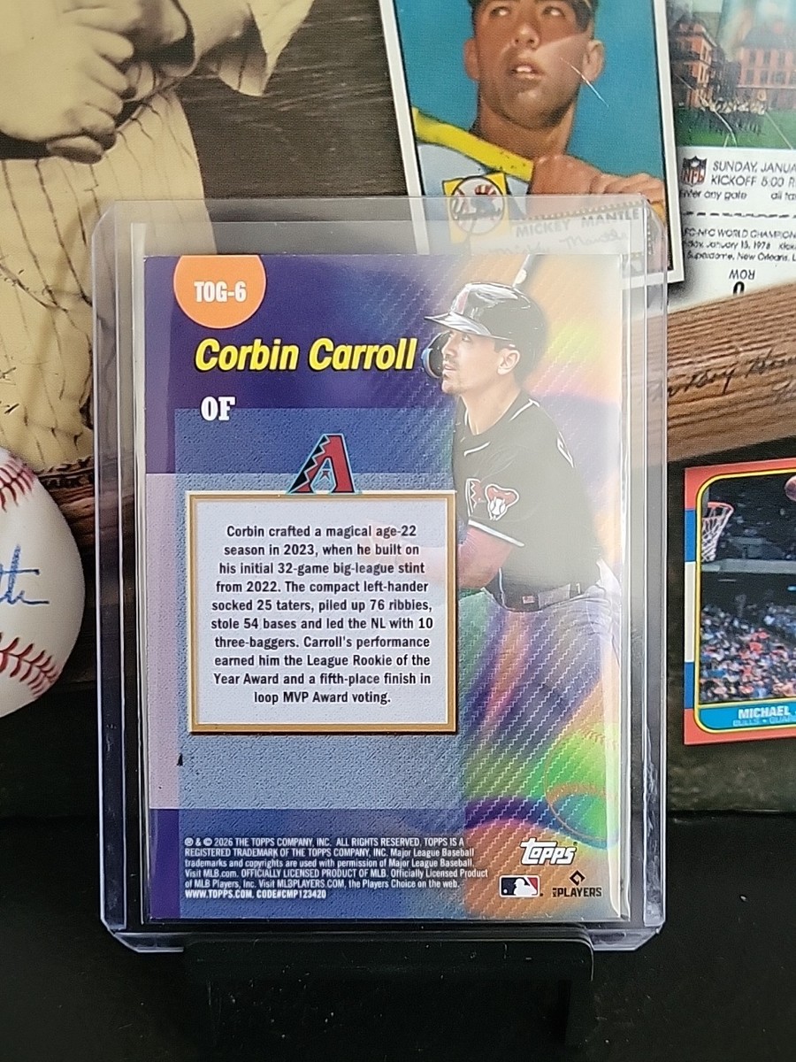 2026 Topps Corbin Carroll Titans Of The Game Insert Card #TOG-6