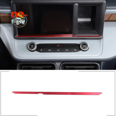 Alloy GPS Navigation Bottom Screen Frame Strip Trim For Ford Maverick 2022-2023