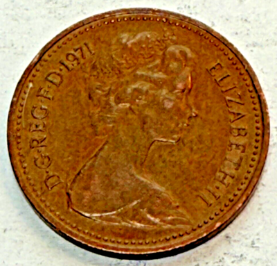 Great Britain 1971 One 1 New Penny Queen Elizabeth II Coin | eBay