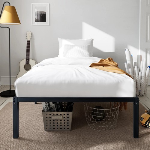 Heavy Duty Twin Size Metal Platform Bed Frame w 16.5'' Large Under Bed Storage - Picture 3 of 8