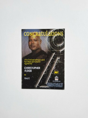 Stargate SG-1 Season 7 Auto A61 Christopher Judge as Teal'c V.Limited - Picture 2 of 2