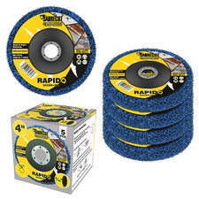 5 x SabreCut 100mm 4" Poly Strip Wheel Discs Paint Rust for Grinders 16mm Hole