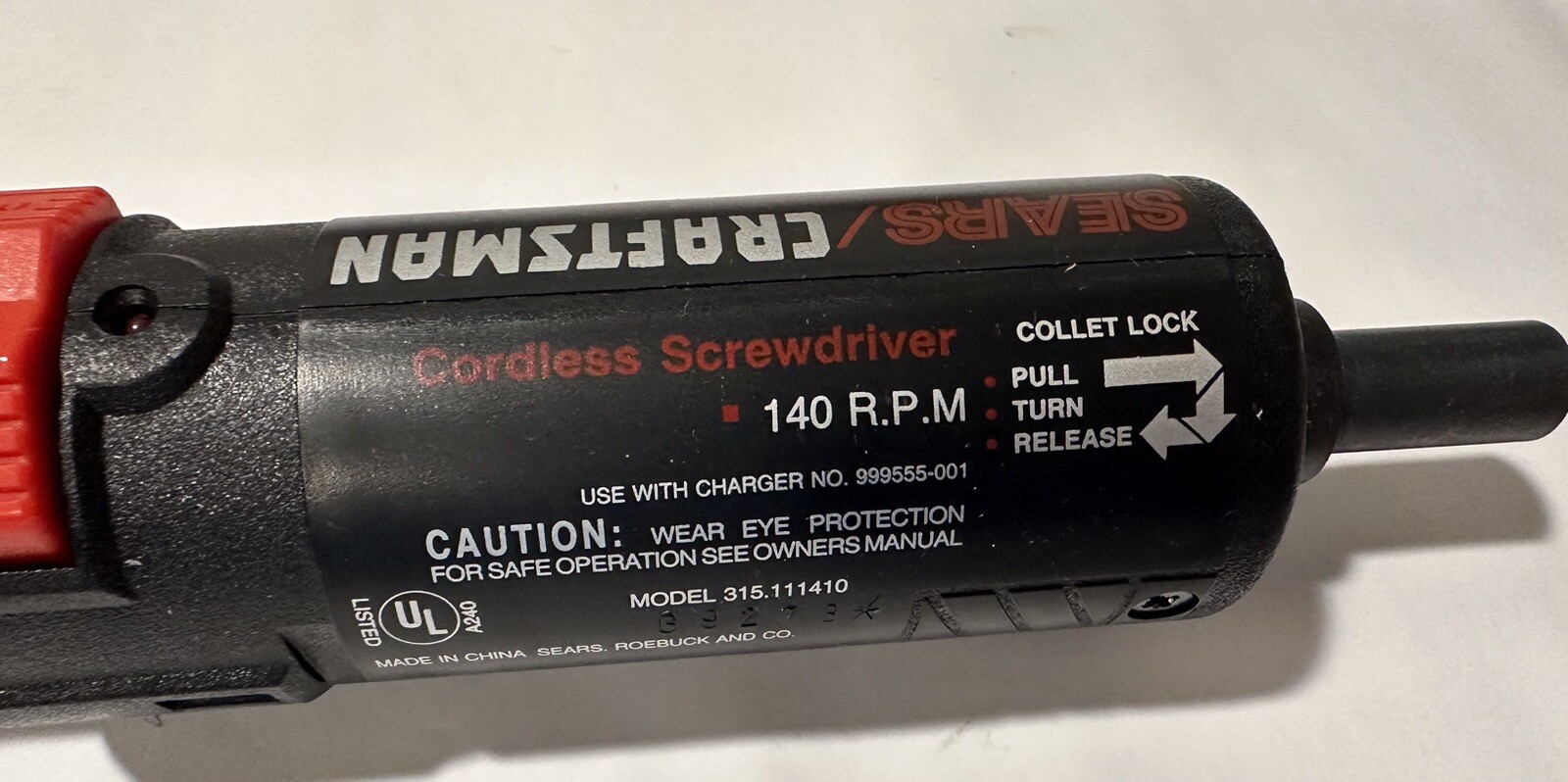 Vintage Craftsman Cordless Rechargeable InLine Screwdriver 911141 eBay