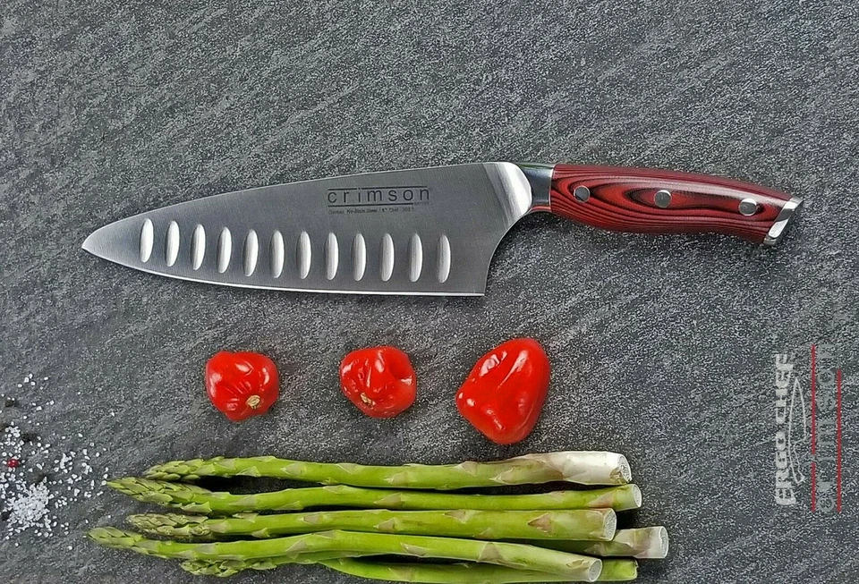 Juego de cuchillos Ergo Chef Crimson Series 6 piezas Chef, utilidad para deshuesar, pelar/protectores de bordes Foto 3 de 4