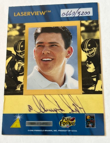 1996 Mark Brunell Pinnacle Laserview Inscriptions Jaguars Signed Autograph NFL - Picture 2 of 4