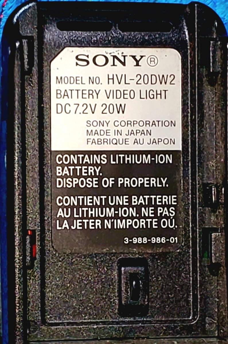 Sony HVL-20DW2 Vintage Video Light (Still & Video) No