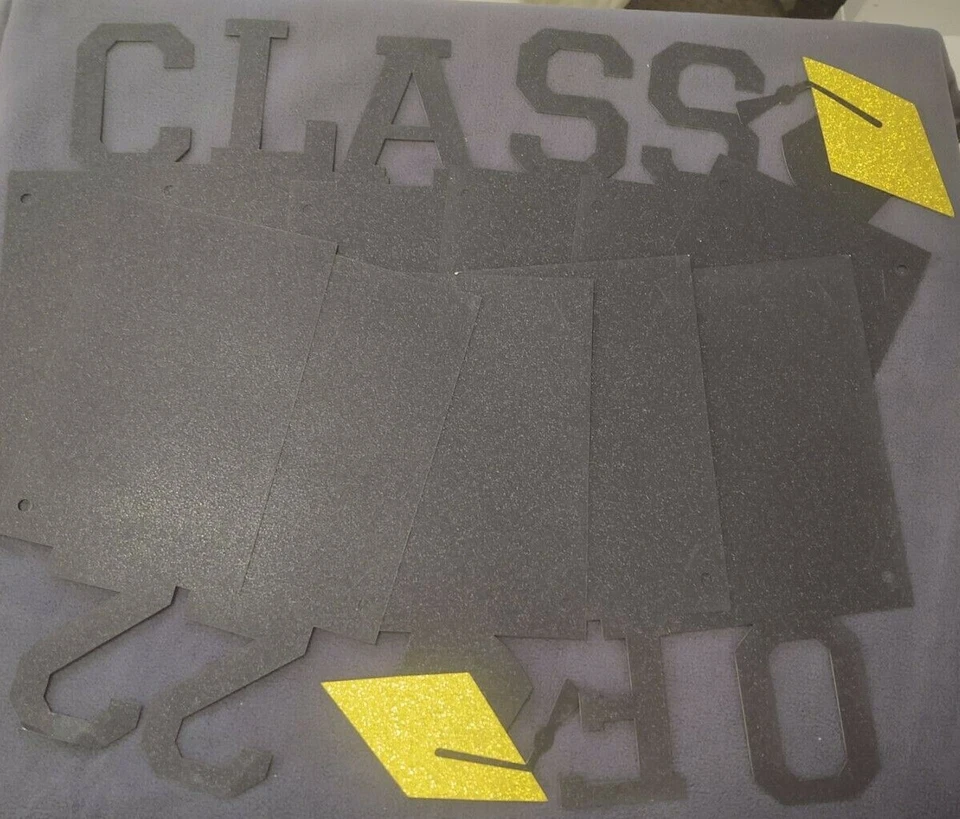 Выпускной вечеринки украшения помещении открытый, вися баннер, черный, недатированный лот - Изображение 2 из 4