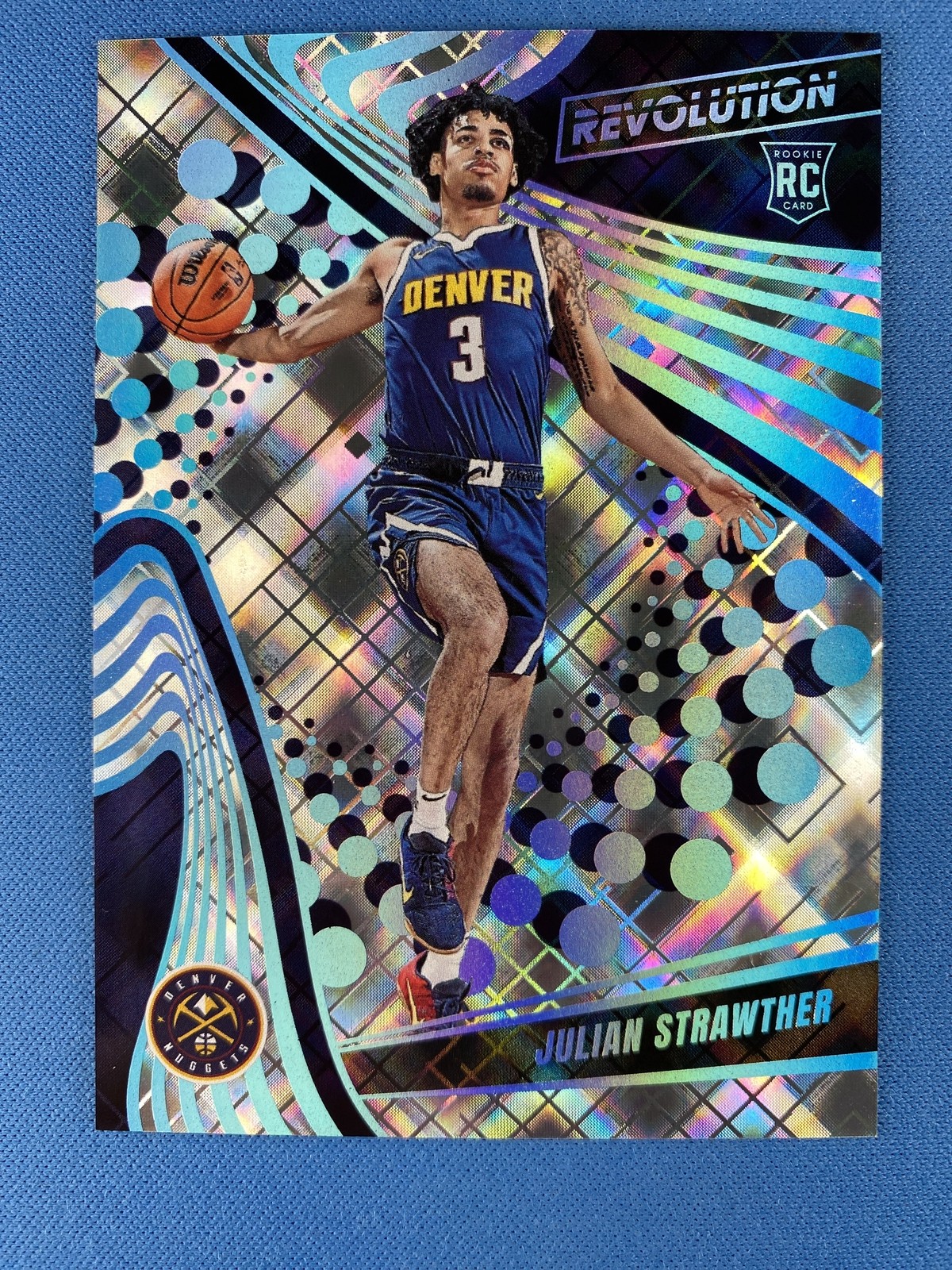 Julian Strawther 2023-24 Panini Revolution #129 Cosmic #/99 RC Denver Nuggets