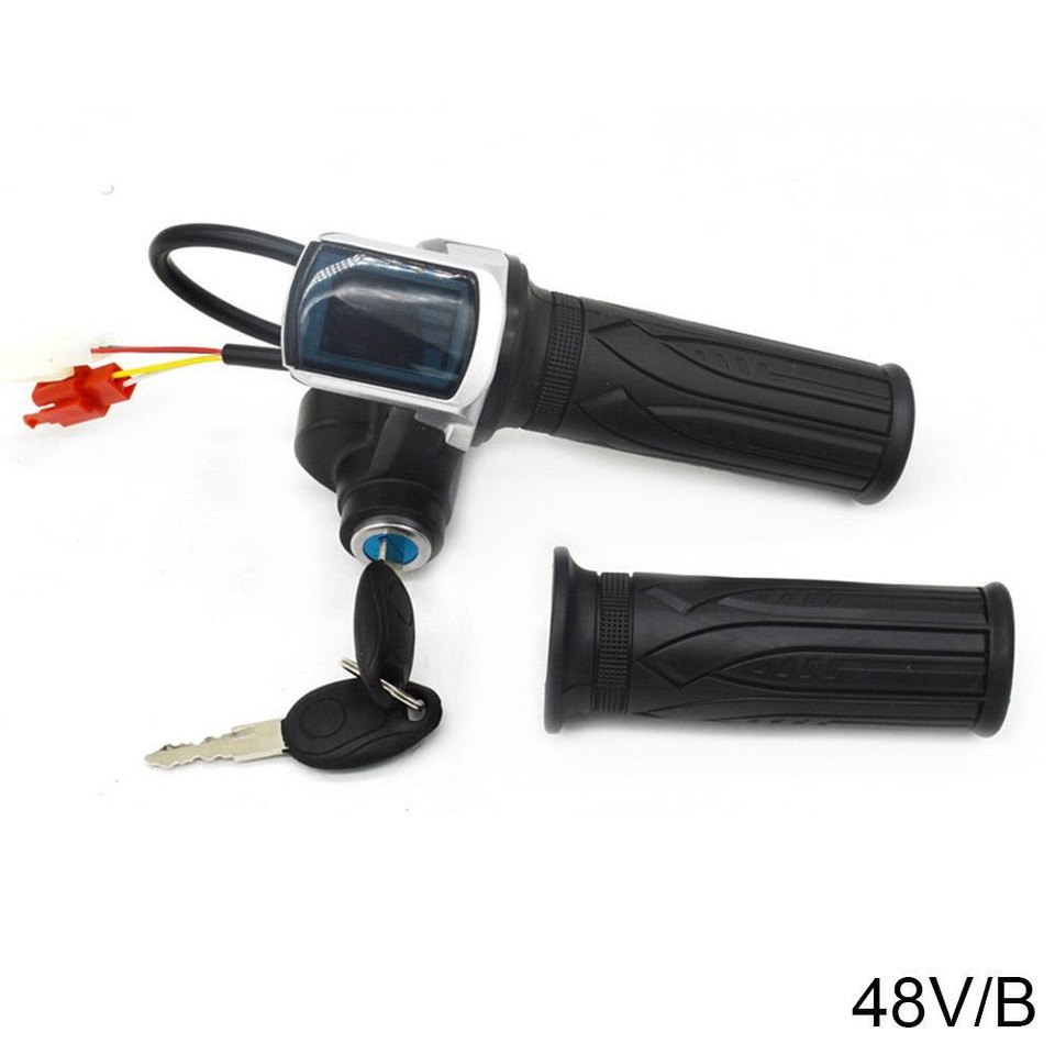 Electric Vehicle Speed Control Handle Bicycle Grip Handlebar LED Di GXV