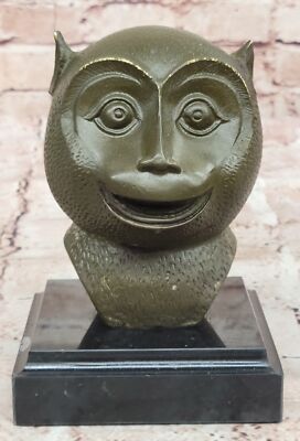Signed Yanez Bronze Sculpture Statue of Monkey Zodiac Symbol Decorative Decor NR