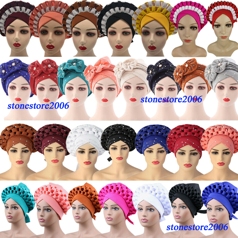 African Nigeria Auto Gele Headtie Turban Head Scarf Wrap Hat  display picture 1