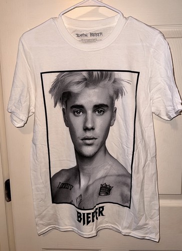 Justin Bieber 2022 Tour T Shirt Adult Small Irregular-Missing Back Graphic NEW - Picture 4 of 4