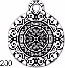 Pet Tags Personalized Pet ID tag for Dog and Cat ROUND Tags Charm Heavenly