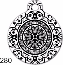 Pet Tags Personalized Pet ID tag for Dog and Cat ROUND Tags Charm Heavenly