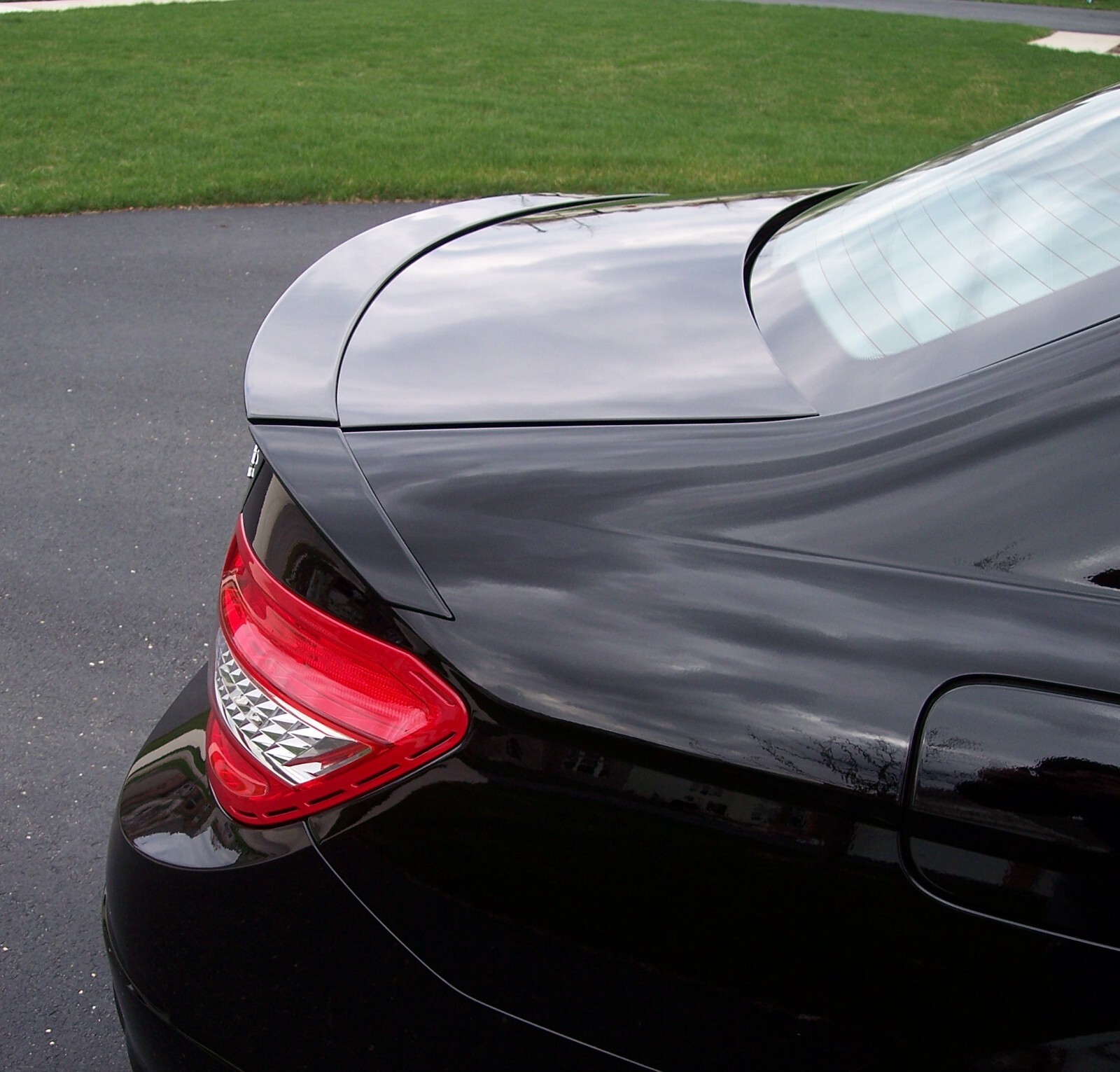 Mercedes C-Class W204 Sedan 08-14 3pc Brabus Color 775  Silver Trunk Spoiler