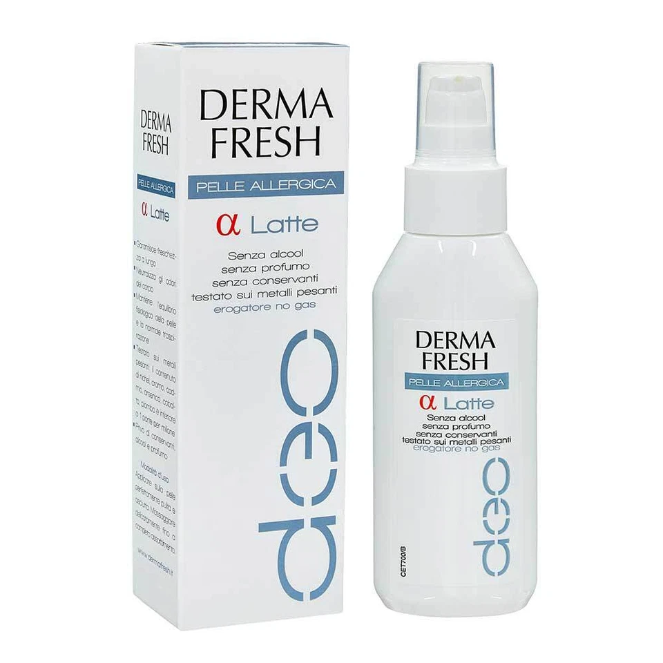 Dermafresh Alfa - Latte Deodorante per Pelle Allergica e Irritabile, 100ml