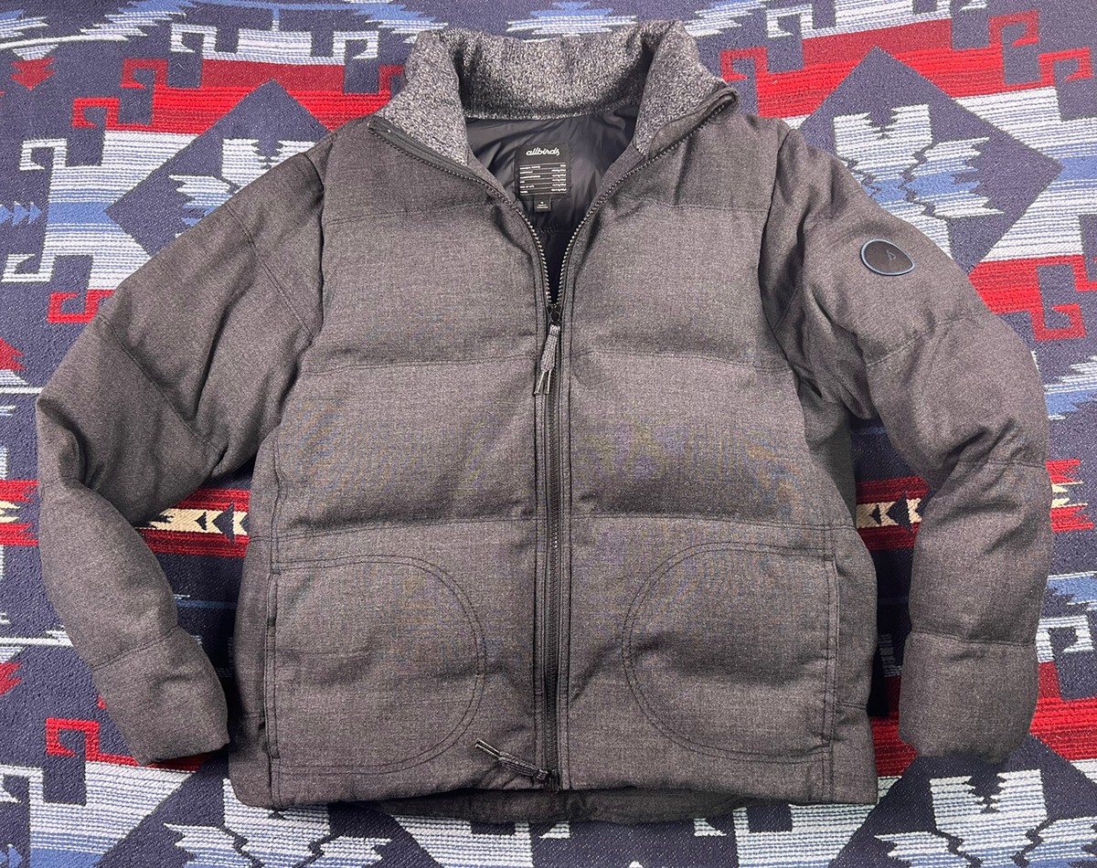 Allbirds Womens Trino Wool Puffer Jacket Charcoal Merino Wool Winter Coat  Sz M