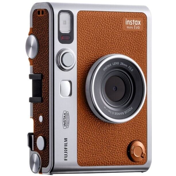 Fujifilm Instax Mini Evo Instant Film Camera - Brown Fujifilm Instax Mini Evo Instant Film Camera - Brown