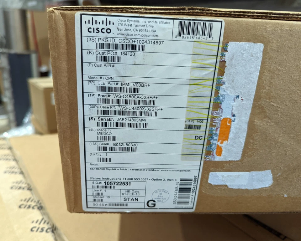 NEW Cisco Catalyst 4500-X WS-C4500X-32SFP+ 32-Port SFP+ 10GbE Switch 2x PSU - Image 2 of 3