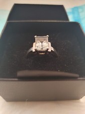Prasiolite Ring Emerald Cut Sterling Silver 