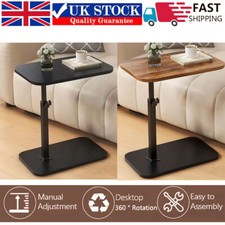 Adjustable C-Shaped Sofa Side End Table Coffee Laptop Table Living Room Bedroom