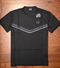 Emporio Armani EA7 $145 Men's Black Dynamic Athlete Jersey Tee T-Shirt 2XL