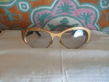 Vintage Rochas Sunglasses Paris 9041 C. 19  Matte Gold  Black Frame