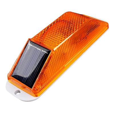 4×Solar Powered LED Warning Hazard Emergency Beacon Flash Strobe Signal Light