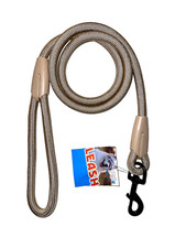 Dog Nylon Reflective Loop Slip Rope Leash Lead Training Choke Pet Collar Brown