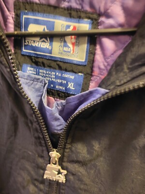 Vintage 80's 90's NBA LA Lakers Starter Jacket Pull Over Black
