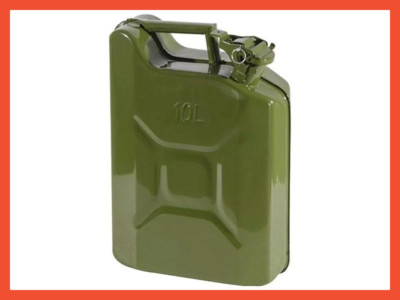Tanica Metallica Per Carburante Würth 10 Litri - Modello Militare Verde (usata Ma Come Nuova)
