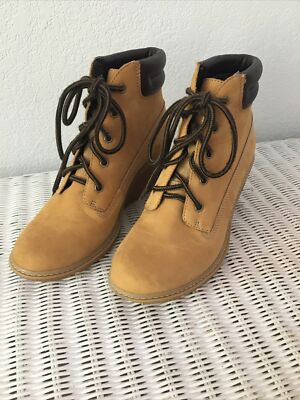 Timberland Earthkeepers Amston Wedge Boots Women's Size 8.5
