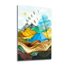 3 City Tempered Glass Wall Art, Easy Installation, Fade Proof Decor