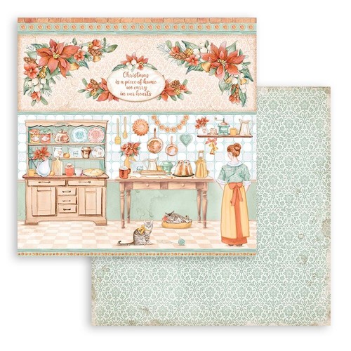 Stamperia ALL AROUND XMAS - 12" X 12" Double Sided Paper Pad 10 SHEETS Christmas - Picture 7 of 13