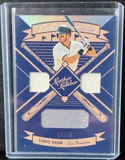 2019 Leaf Leather & Lumber Chris Shaw RC Triple Patch 97/99 LLT-CH SF Giants