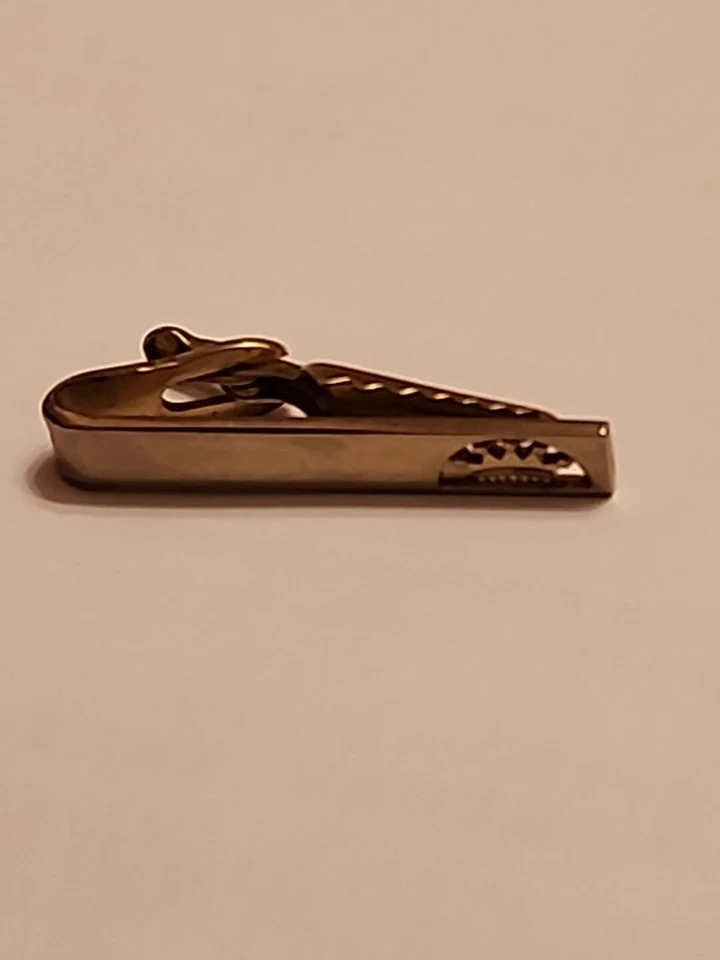 ⚡️🔥 Vintage CROWN MCM Tie Bar Clip  Gold Tone SWANK 1-1/2” Long 1/4” Wide - Image 3 of 4
