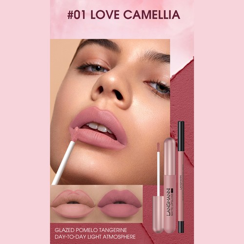 Matte Lip Gloss Lip Liner Combo 12pcs Set T9J1 - Picture 9 of 12