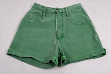 Vintage Jean Shorts Mixed Blues Size 7 S/M 80s Green High Waist Cutoff Made USA